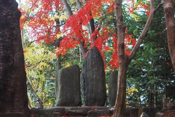 Stone monument in the hillock behind the temple