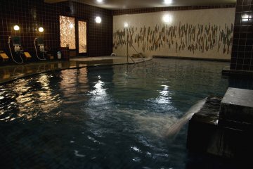 The spacious public bath