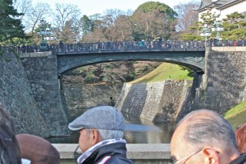 A view of Nijubashi Bridge from the Main Entrance