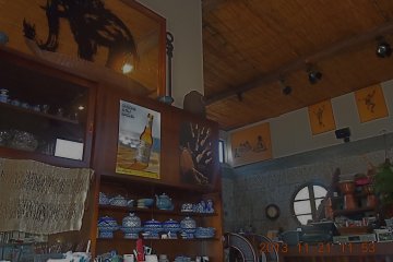 Here you can see one of the two distinctive round windows at the rear of the restaurant