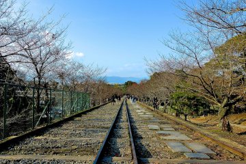 Remaining tracks of the slope railway