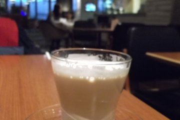<p>Warm liqueur and milk</p>