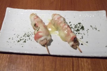 <p>Chicken, cheese and mentaiko</p>