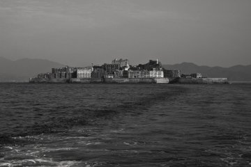 View of the island and its sea wall