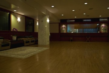 The lobby and the front desk