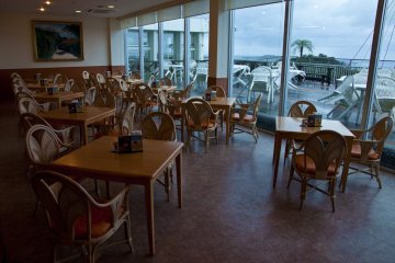 View of the restaurant and the outdoor observation deck