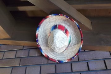 <p>Someone's left his hat behind</p>
