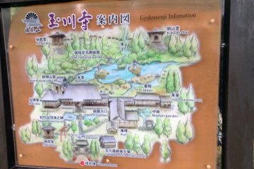 <p>A map in the parking lot shows just how expansive the temple and garden grounds are.</p>