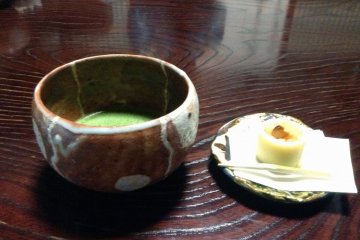 <p>Reward your travels with a sweet confection paired with a bitter matcha tea.</p>
