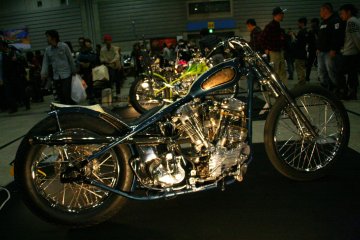 <p>Joey Cano's 1947 Harley-Davidson knucklehead "Knarrow Knuckle"</p>