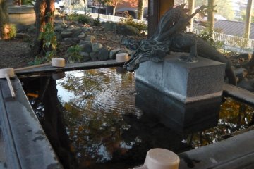 For cleansing and purification upon entering the temple area.