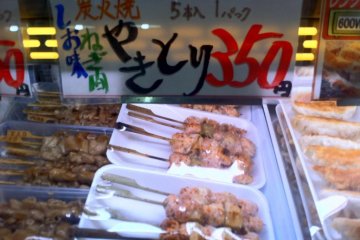 Cook your own yakitori  at Akita Citizens market one of the freshest fish markets north of Tsukiji