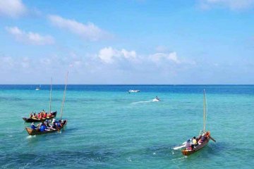 <p>An insurance agent or company owner could be on the boat, hoping for a fair breeze.</p>