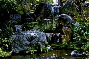 <p>Three falls at the inner most part of the garden</p>