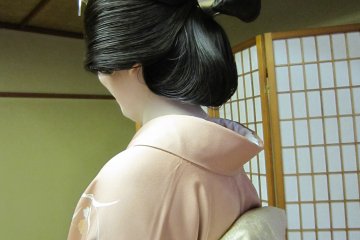 Japanese traditional hairstyle of authentic Geisha