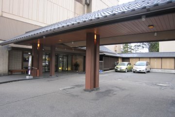 Hotel entrance. Spacious