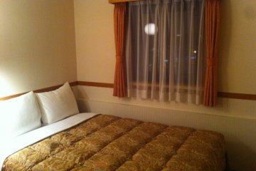 Comfortable but firm bed and decor