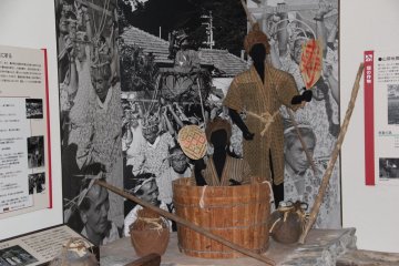 <p>There's just a little bit of everything in the Oku Yanbaru no Sato exhibition hall, to include depictions of traditional attire</p>
