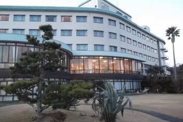 <p>Looking back at the hotel from the garden</p>