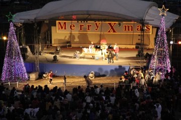 There are many performers and presentations on the main stage, but the area is always very crowded