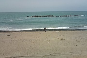 Japan Sea in May in front of 'Ataka-no-Seki'