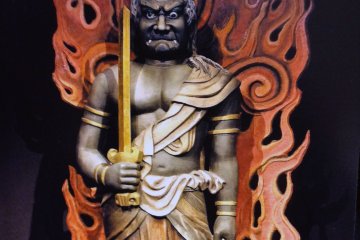 <p>Probably one of the scariest statues in the museum is Fudo Myo Oh. He is one of the "Wisdom Kings" and actually protects us by burning away evil.&nbsp;</p>