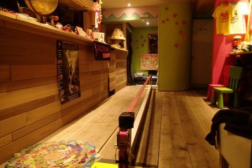 <p>Slackline while you wait?</p>