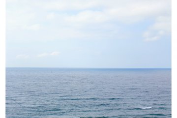Looking out to sea from the&nbsp;Tottori sand dunes