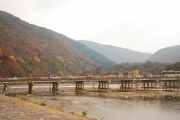 Iconic bridge in Arashiyama: the&nbsp;Togetsukyō Bridge