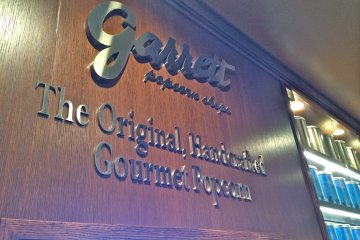 Garrett Popcorn Shops sign inside the store