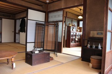 <p>The living room was also used as the examination room</p>