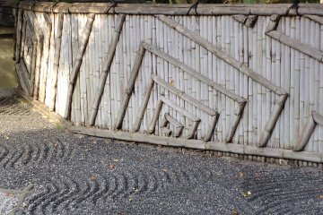 <p>Bamboo walls also play a part in the design of the gardens</p>