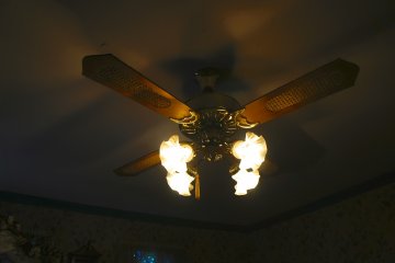 <p>Antique furniture including&nbsp;the ceiling fans have been preserved.&nbsp;</p>