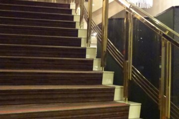Stairway in the lobby.