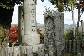 <p>The ancient cemetery had some beautiful gravestones...and a nice view</p>