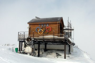 <p>Outside the Alpine lift is the start of the former&nbsp;Olympic slalom (downhill flag course).</p>