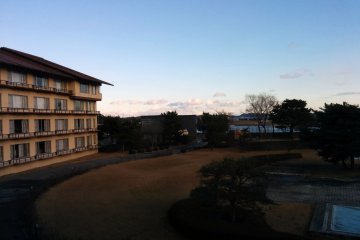 <p>View towards the&nbsp;bay from the second floor. To get a decent view of the water, you'll need a room on the third or fourth floor.&nbsp;</p>