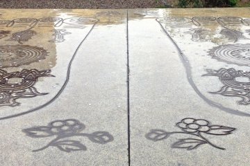 <p>Buddha's foot print.</p>
