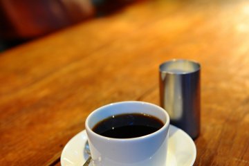 <p>Great coffee at Cafe Bibliotec</p>