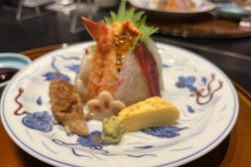 The sushi is a delight in every sense 