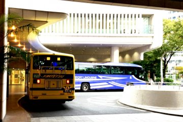 Curves and Clean Toaster Rack Lines over the Kansai Airport Bus Stop