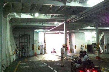 Bikers disembark with an incredible roar at Kokura