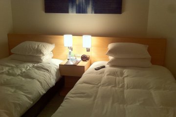 Twin Bedroom has larger storage room walk in wardrobe area than doubles