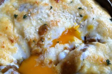 The soft egg in the middle was delicious