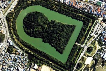 Mozu Daisenkyo Kofun is the largest tomb in the world, its keyhole shape inviting us into the unknown.