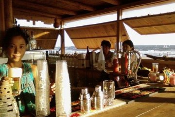 <p>Customer's-eye view of Bar Asia</p>