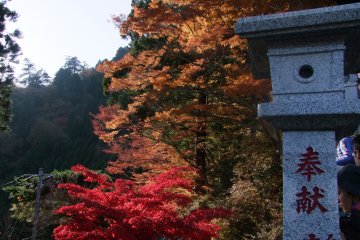 <p>Colors near the entrance to the shrine</p>