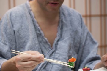 Delicious soba sushi