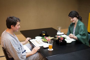 Eating in our private dining room