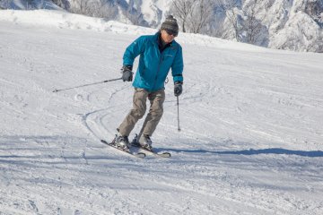 Both skiing...